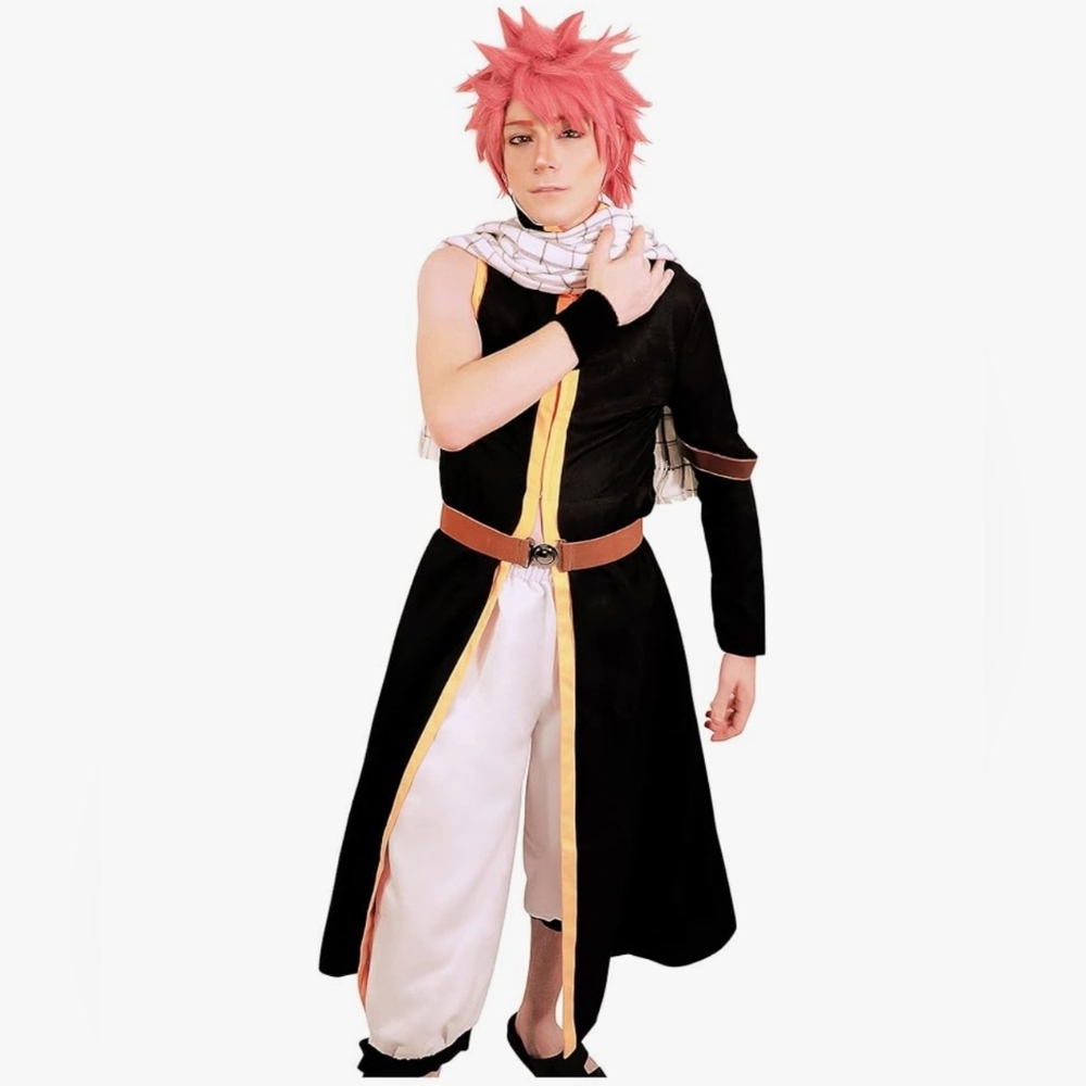Men's Anime Cosplay  Costume With Scarf Wrister Size S No Wrist Band